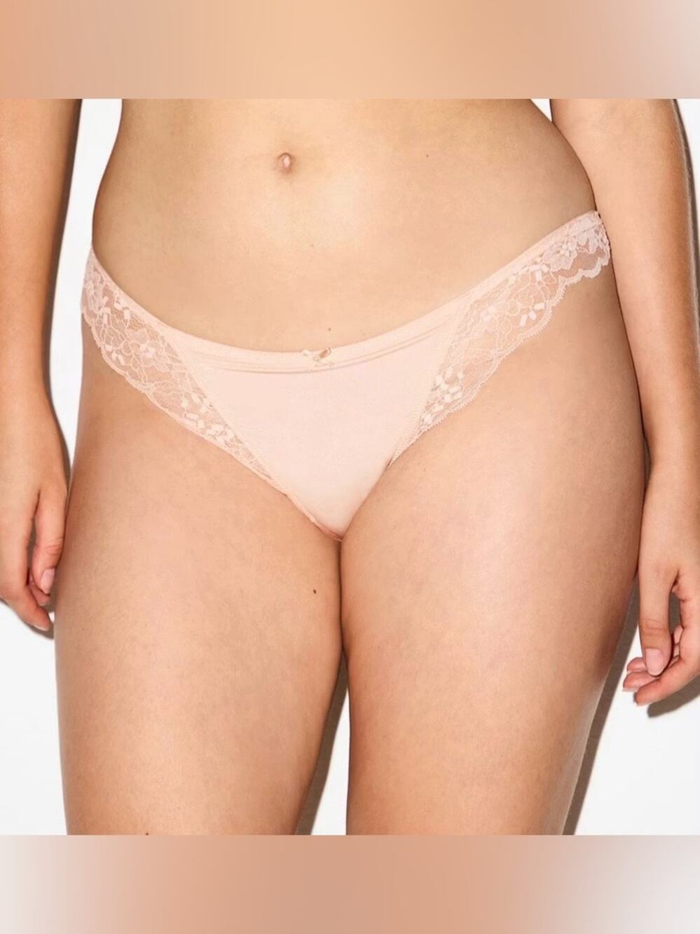 SKIMS Primrose Blush Lace Bikini Panty
